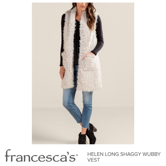 Francesca's Collections Jackets & Blazers - NWT 🌼 Francesca's Long Fuzzy Vest